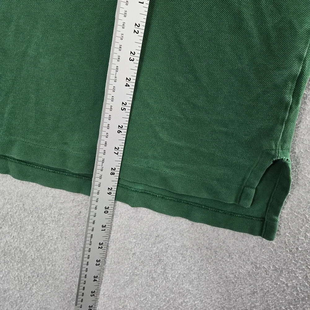 Polo Ralph Lauren Men Polo Shirt Large Green Logo Embroidered Short Sleeve READ